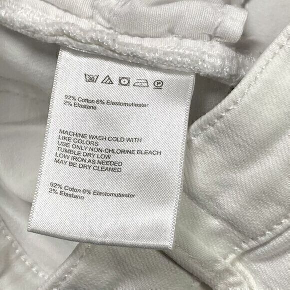Anthropologie Pilcro Jeans Womens Size 32 White Frayed Hem Stretch Straight Leg - Picture 15 of 15